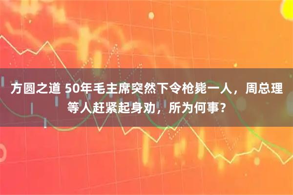 方圆之道 50年毛主席突然下令枪毙一人，周总理等人赶紧起身劝，所为何事？